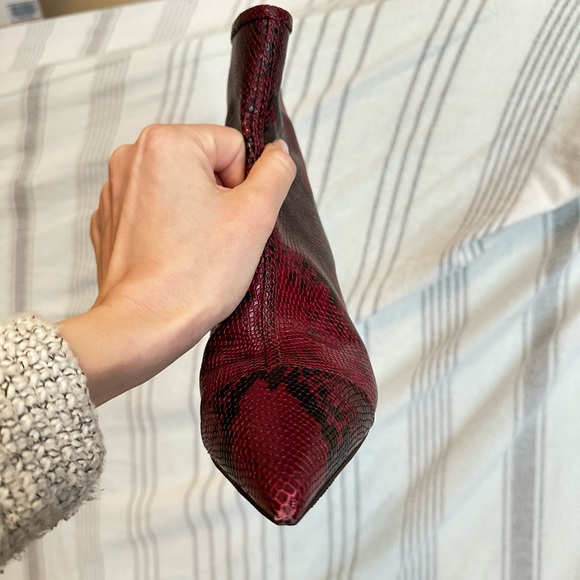 Jimmy Choo Kix Snakeskin Ankle Booties 37.5 - Picture 6 of 13